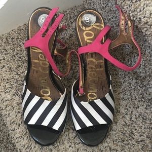 Sam Elderman 5” high heels sandals size 9.5